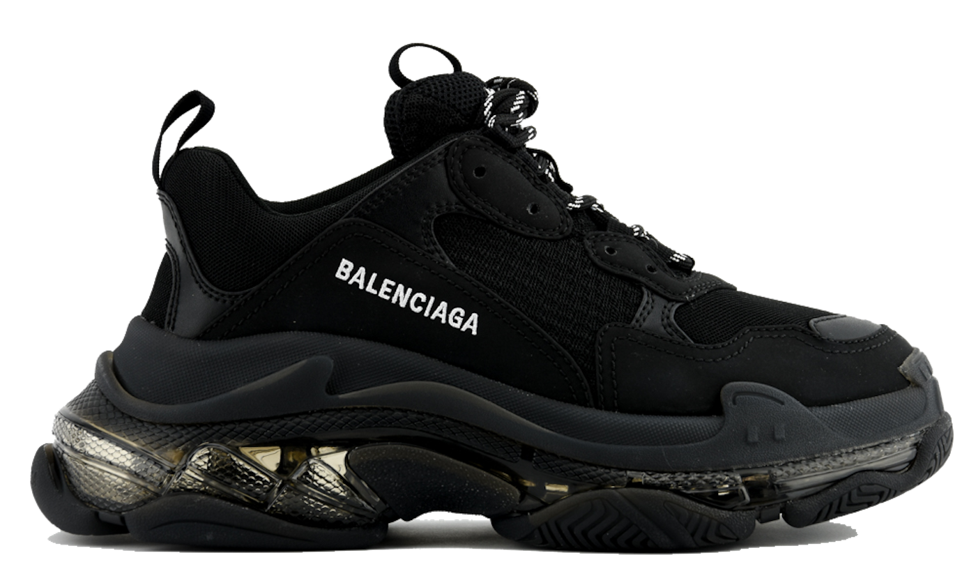 Download Balenciaga Triple S Black Clear Sole Background