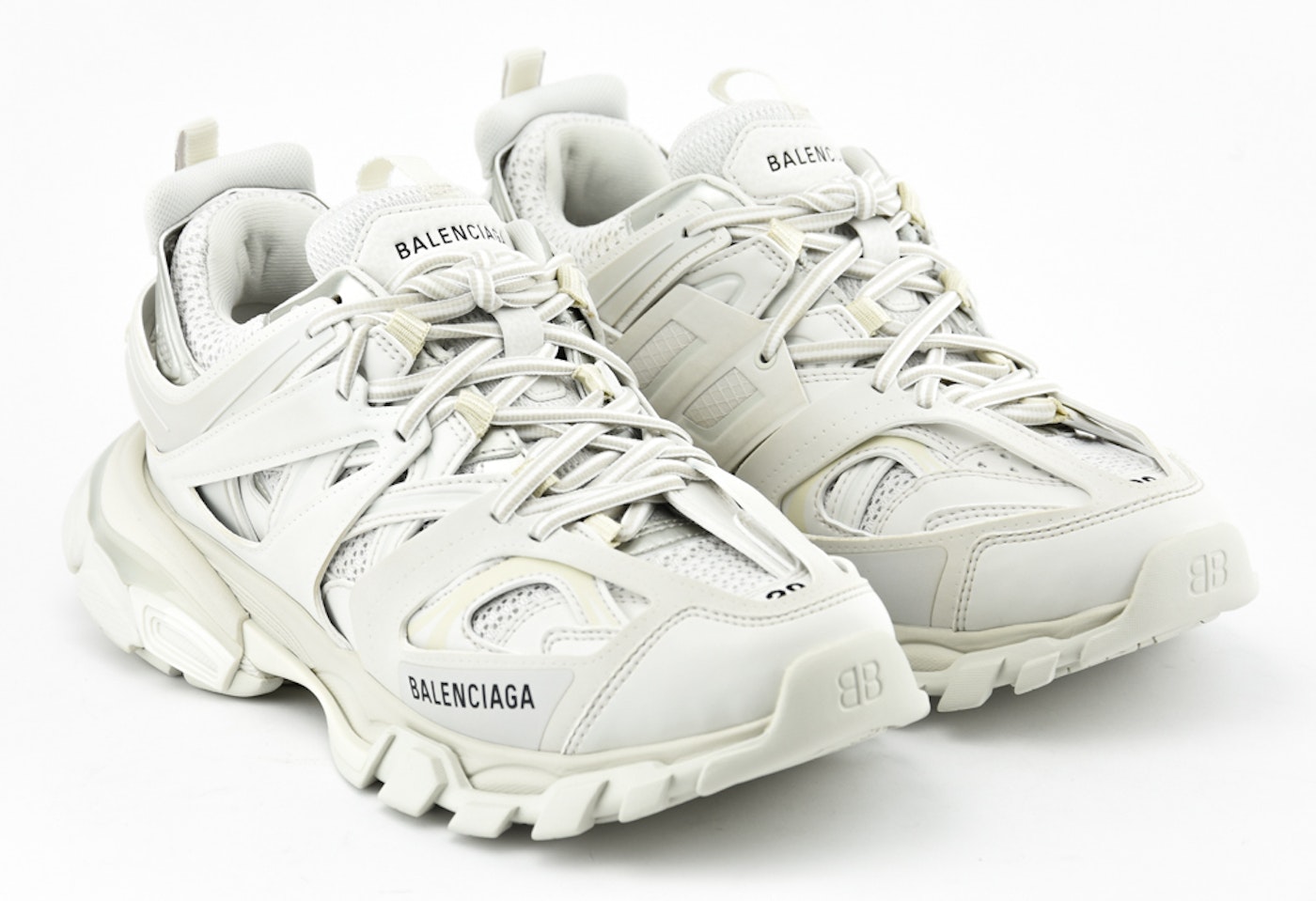 Balenciaga Track Black Leather And Mesh Sneakers for Men